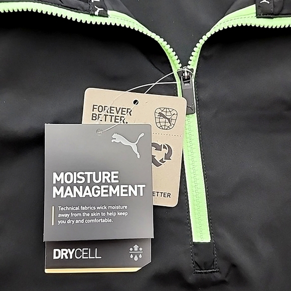 Puma Drycell Men's Black Lightweight Performance Jacket Windbreaker Sz M - Picture 6 of 13